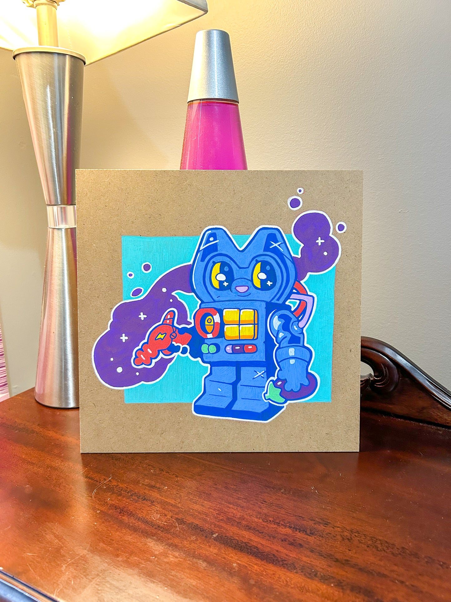 🤖 Robo 🤖 Posca Pen Wooden Board