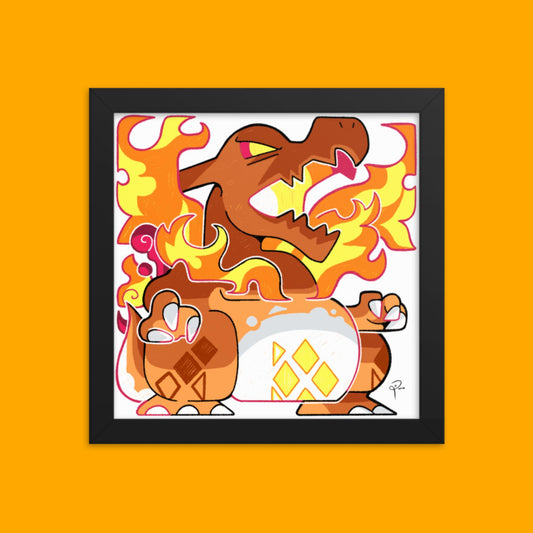 Gigantamax Charizard Pokemon Framed Poster