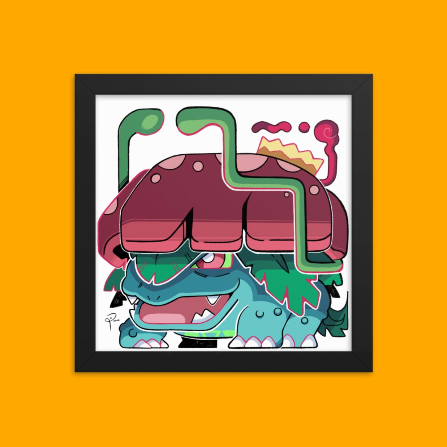 Gigantamax Venusaur Pokemon Framed Poster