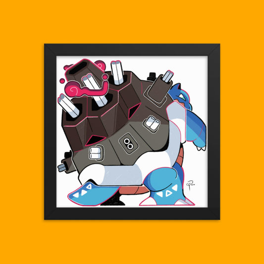 Gigantamax Blastoise Pokemon Framed Poster