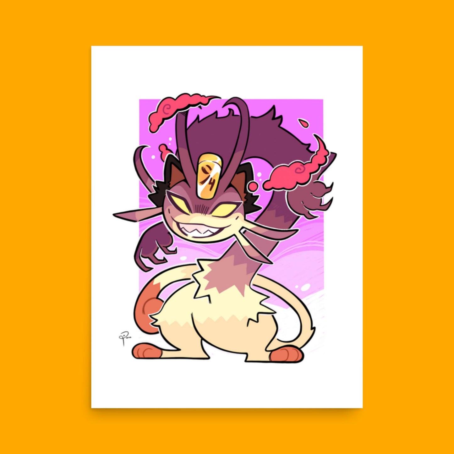 Pokemon Gigatamax Meowth Poster