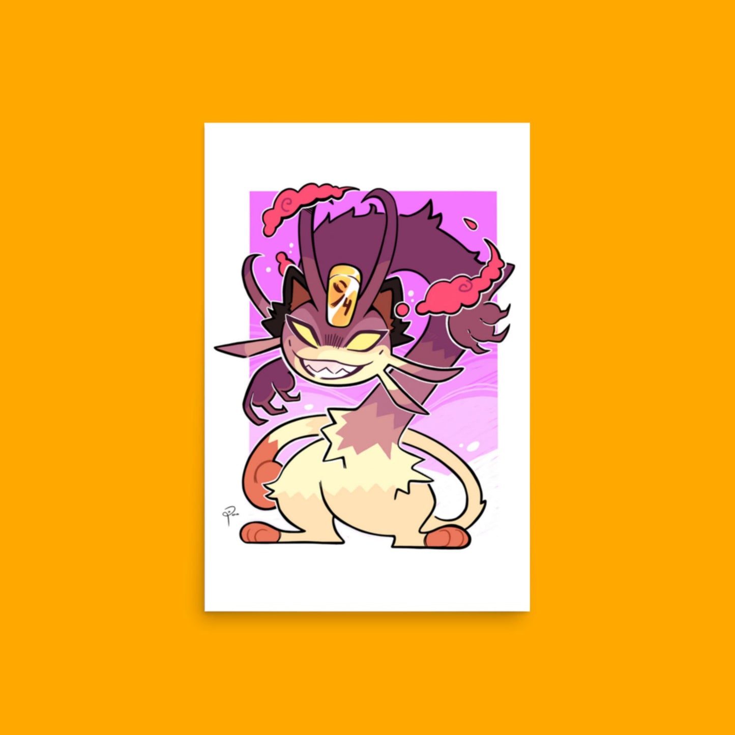 Pokemon Gigatamax Meowth Poster