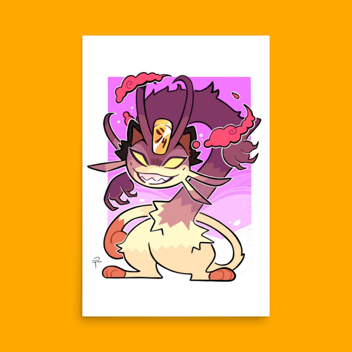 Pokemon Gigatamax Meowth Poster