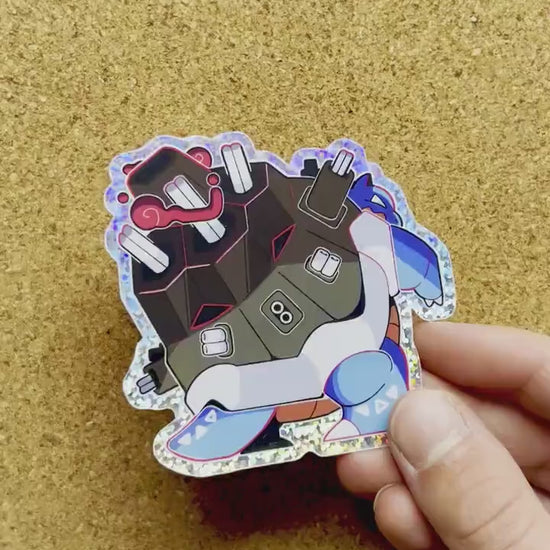 GIgantamax Blastoise Glitter Sticker I Pokemon Sticker