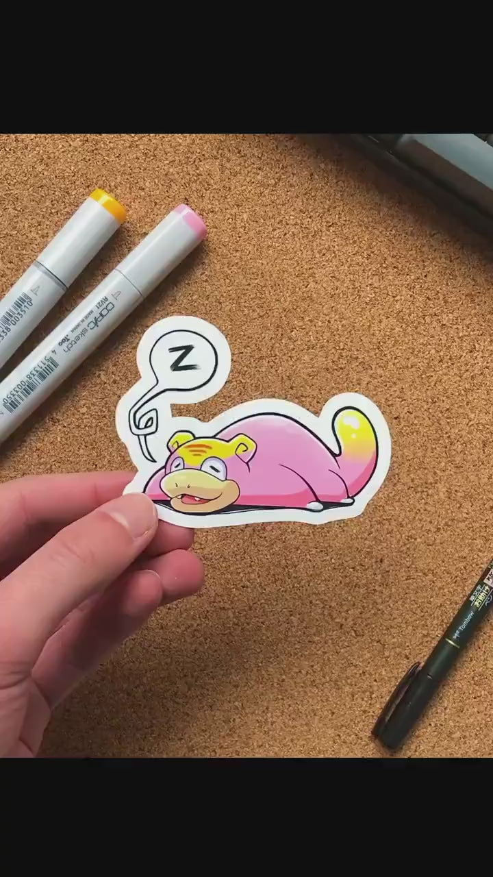 Sleeping Galarian Slowpoke | Cute Sticker