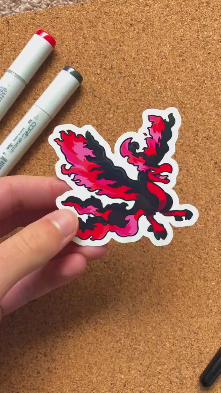 Galarian Moltres Sticker | Pokemon Sticker