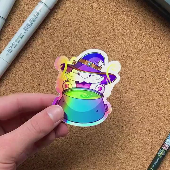 League of Legends | Wizard Poro Sticker | Holographic