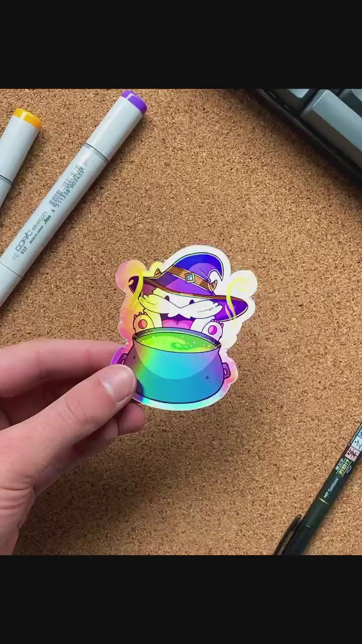 League of Legends | Wizard Poro Sticker | Holographic