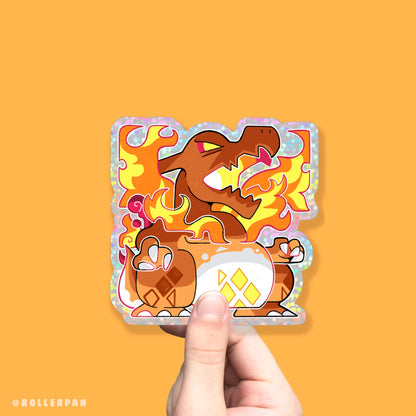 Gigantamax Charizard Glitter Sticker l Pokemon Sticker