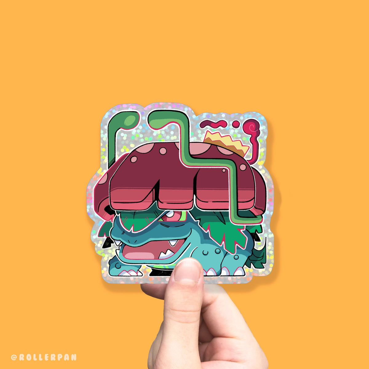Gigantamax Venusaur Glitter Sticker I Pokemon Sticker