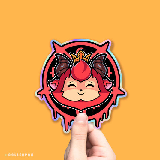 League of Legends I Devil Teemo Holographic I Halloween Sticker