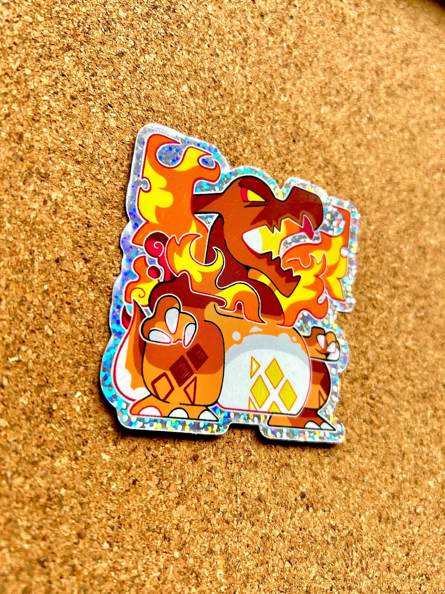 Gigantamax Charizard Glitter Sticker l Pokemon Sticker