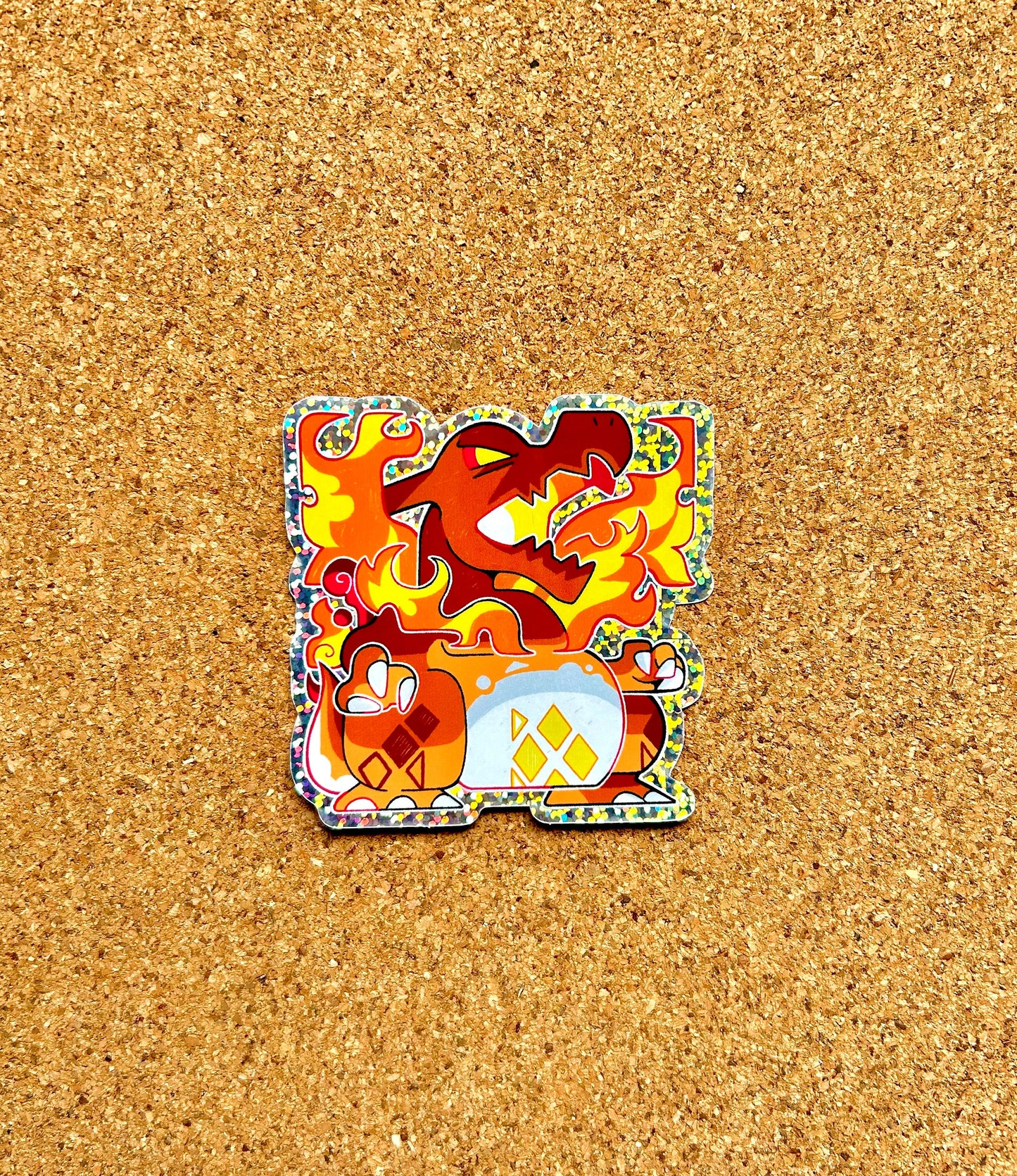 Gigantamax Charizard Glitter Sticker l Pokemon Sticker