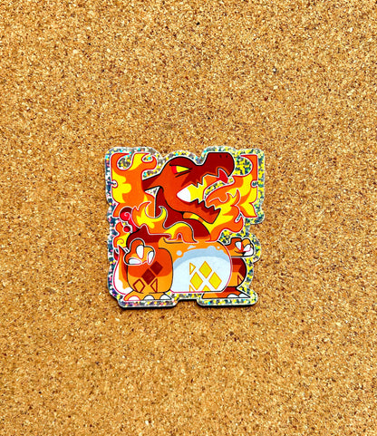 Gigantamax Charizard Glitter Sticker l Pokemon Sticker